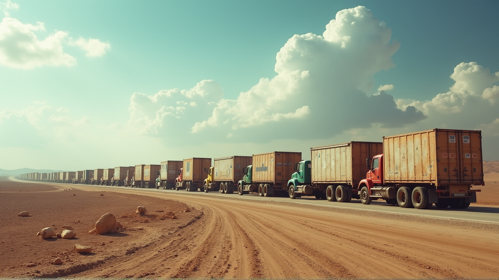 6,000 Camiones de Ayuda Detenidos: Un Triste Relato del Hambre Incesante en Gaza