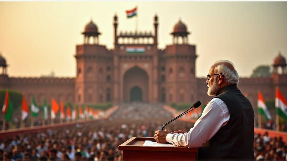 Modi Genera Impacto con Alabanza Histórica al RSS en su Discurso del Día de la Independencia