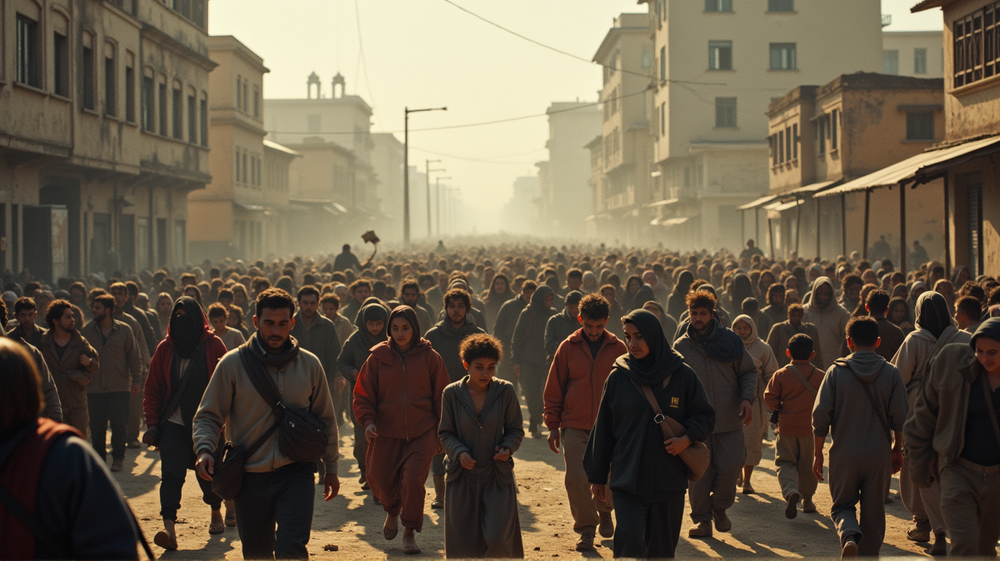 Éxodo Devastador: 350,000 Gazaíes Huyen Ante la Ofensiva Israelí